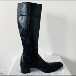 Coach Olivia Vintage Tall Leather Riding Boots Black 8